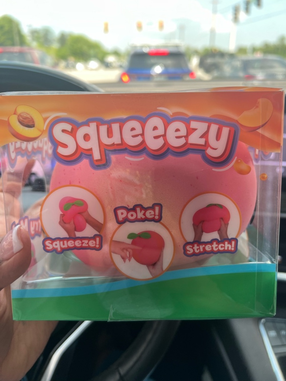Squeeezy Pink Peach Stress Toy